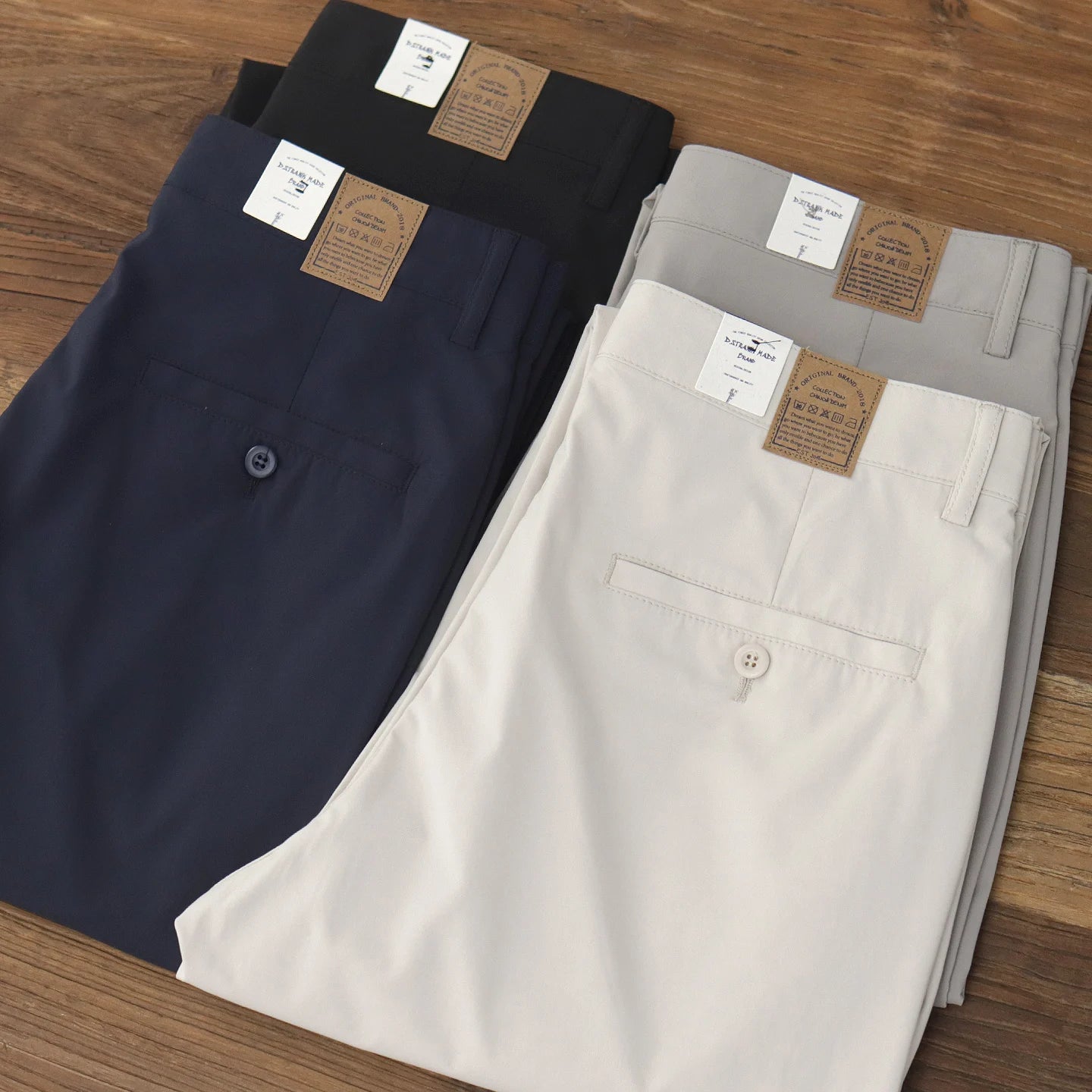 2025 Zomer Nieuwe Amerikaanse Retro Dunne Sneldrogende Chino Broek Voor Heren Eenvoudige Koele Casual Zakelijke Rechte Broek