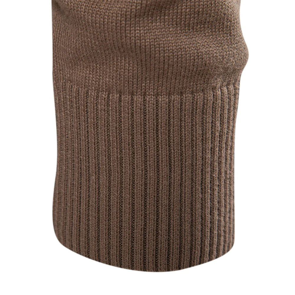 Men's Solid Colour Knitted Turtleneck Male Sweater Cotton High Quality Warm Pullover Winter Casual Sweaters for Men