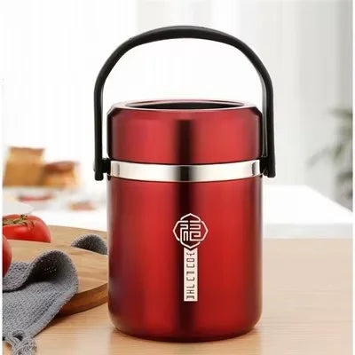 Large Capacity Lunch Box Leakproof Stainless Steel Vacuum Bento Box High Efficiency Keep Temperature Portable Food Container