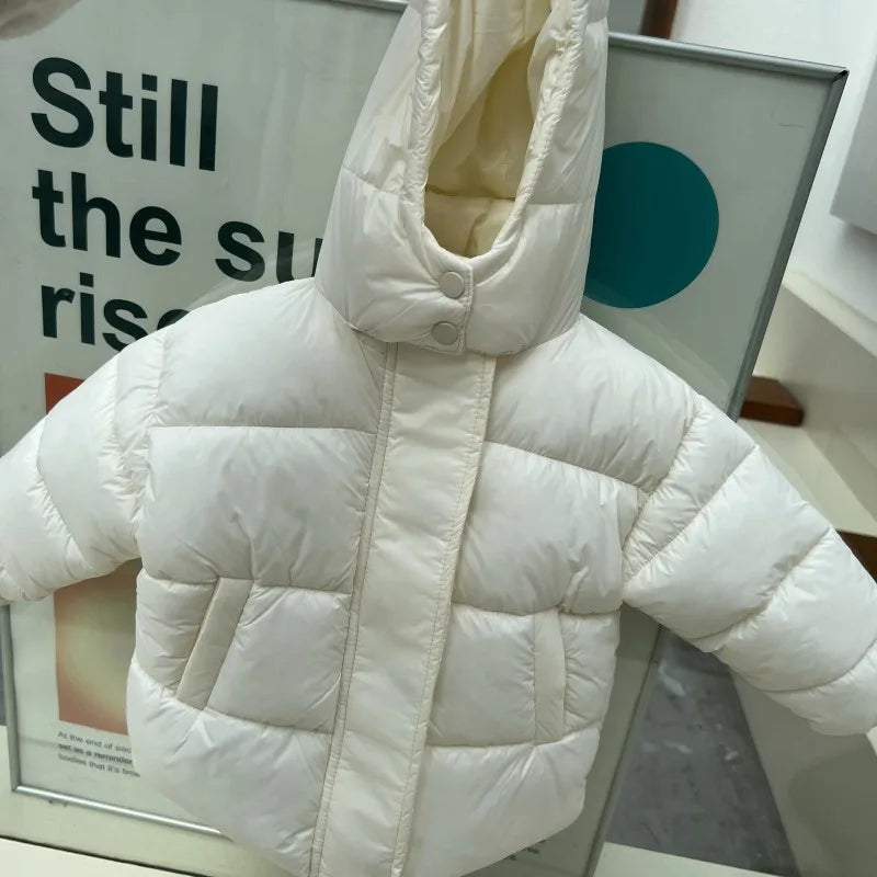 Winter Kids Parkas Korean Style Girls Boys Fur Coat Hoodie Boys Thicken Outerwear 7T Unisex