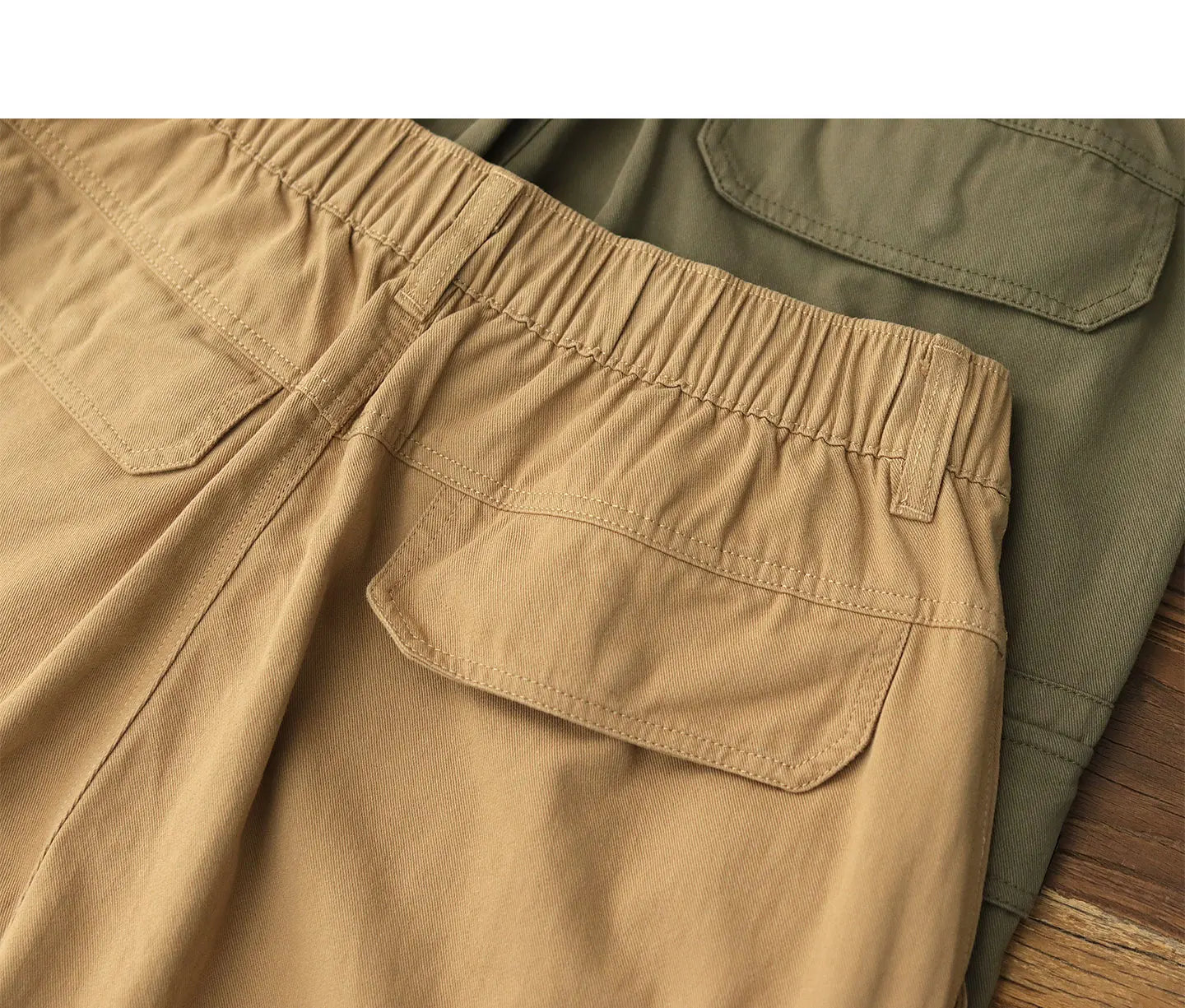 2025 Zomer Nieuwe Amerikaanse Retro Geweven Cargo Shorts Heren 100% Katoen Elastische Taille Trekkoord Casual Losse Rechte 5-punts Broek