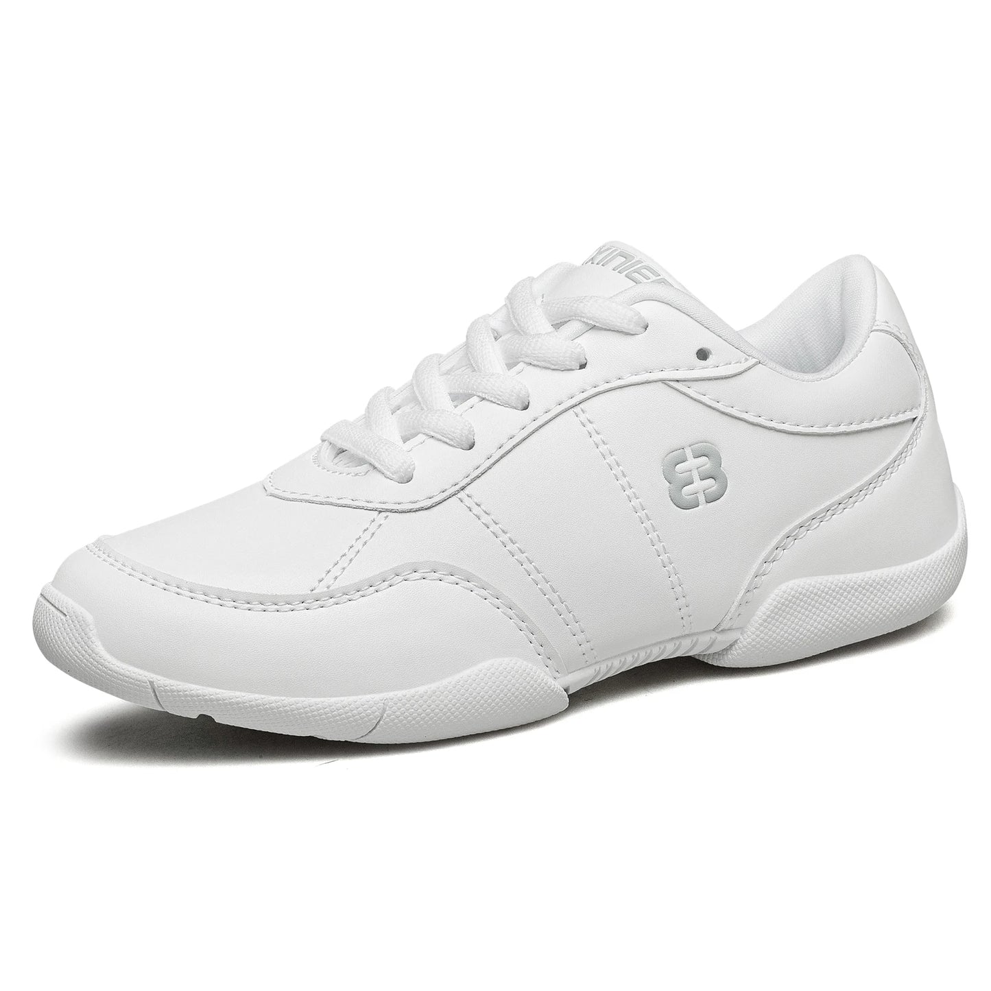Girls White Cheerleading Shoes Lightweight Youth Cheer Competition Sneakers Kids Training Dance Shoes Comfortable