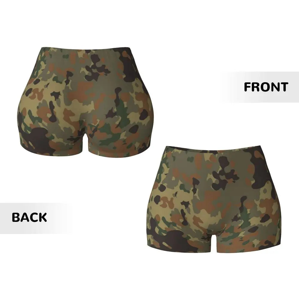 Custom Marpat Camo Workout Volleyball Biker Shorts for Women Woodland Camouflage Gym Yoga Shorts