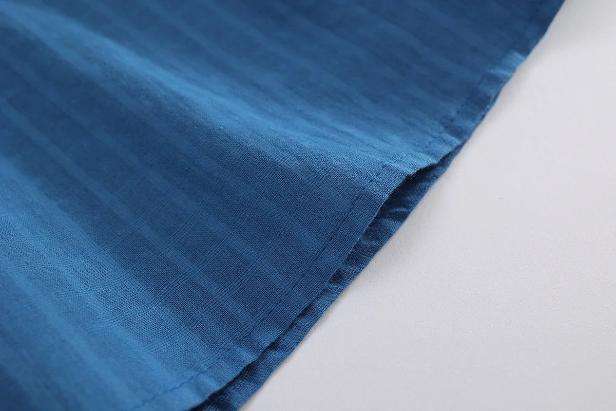 New Summer Kids Sundress Korean Style Ruffled Blue Vest Style Dress for Girls Children Sleeveless Dress 4-6Y Girls