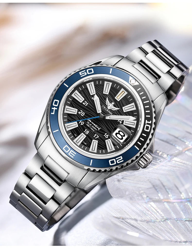 Yelang V1214 Women's Watch Japan VS43 Eco-Drive Solar Watch 36mm Ladies Fashion Sapphire Swiss Luminous 100M Waterproof Watch