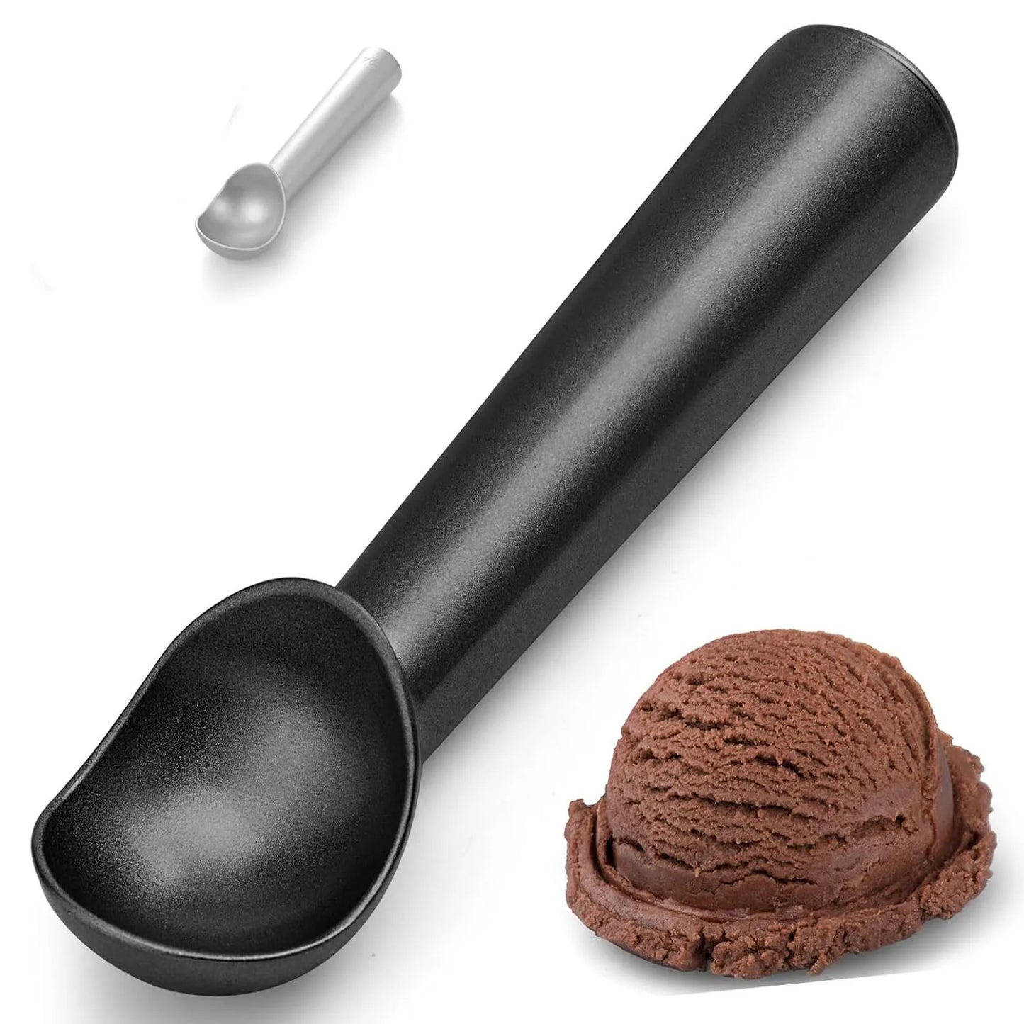 Ice Cream Scoop,7 inches Nonstick Anti-Freeze Ice Cream Scooper One Piece Aluminum Design Dishwasher Safe Cookie Spoon