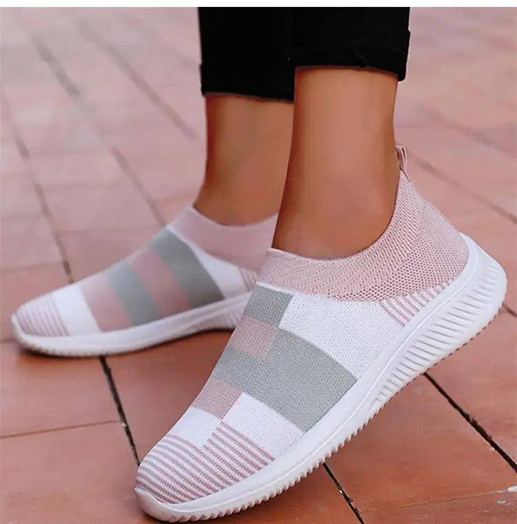 Fashion Women Sneakers Flat Shoes Woman Vulcanized Sneaker Women Slip On Sock Shoes Plus Size Women's Sneaker Zapatos De Mujer