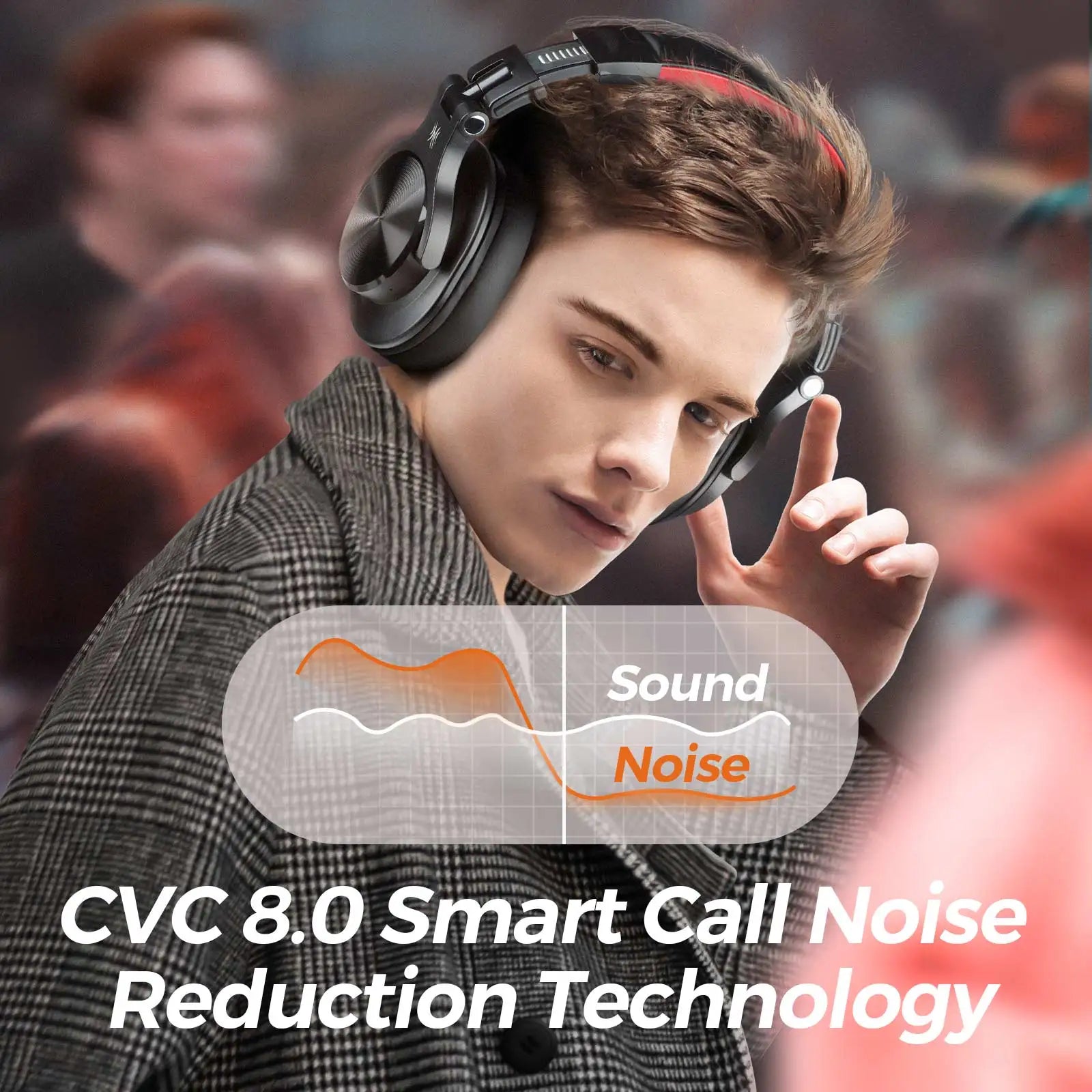 Oneodio Fusion A70 Wireless Bluetooth Headphones Bluetooth 5.2 Headphones Hi-Res Audio Over Ear 72H Playtime Professional Stud