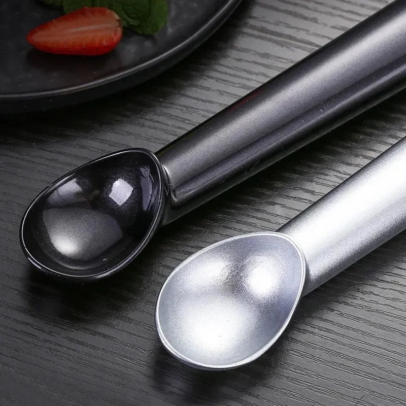 1/2 stuks antiaanbak ijslepels roestvrij staal fruit ijsbal maken gereedschap handvat dessert graaf schep keuken bar gadgets