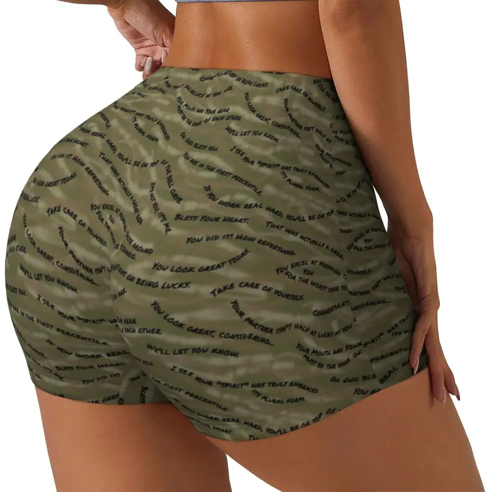 Custom Marpat Camo Workout Volleyball Biker Shorts for Women Woodland Camouflage Gym Yoga Shorts