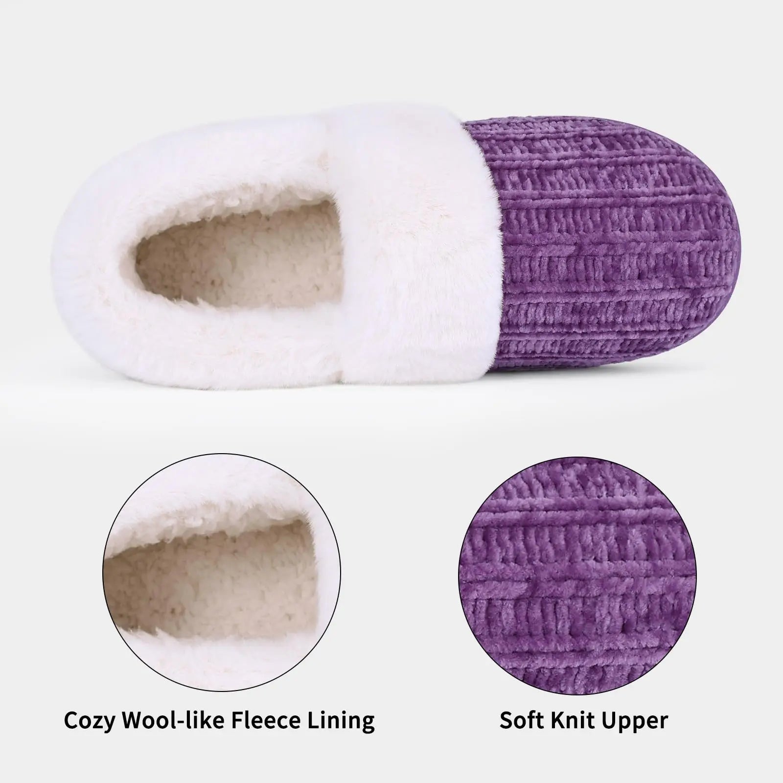 Women's Fuzzy Cosy Indoor Winter Warm Slippers With Anti-Skid Plush Casual Slides and Soft Memory Foam Suitable For Bedroom Ladies Shoes