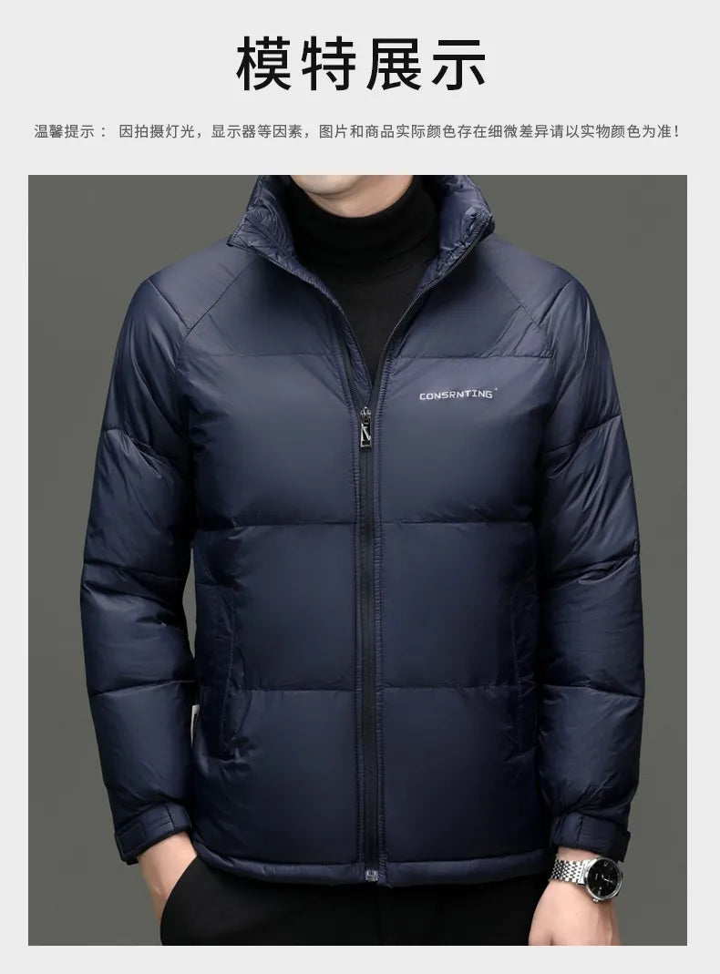 Men's Top Grade Designer Brand Parka Jacket, Casual Fashion Hooded Cropped Windbreaker, and Quilted Puffer Male Coats