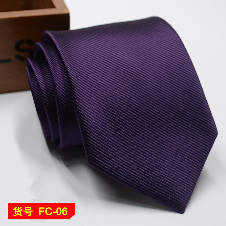 Men's Solid Color Stripe Floral Jacquard Necktie 7-8cm Width Fashionable Daily Wear Cravat for Wedding Party Gift