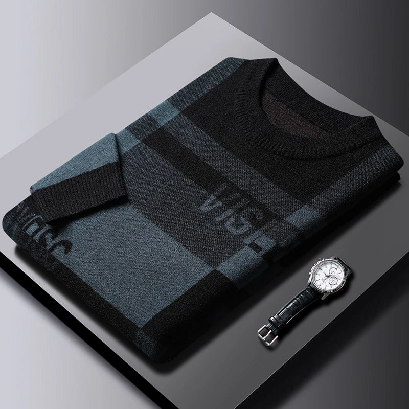 Men's Top Grade Fashion Designer Brand, Luxury Street Wear Knitted Pullover, Lettered Sweater, Autumn and Winter Male Casual Jumper
