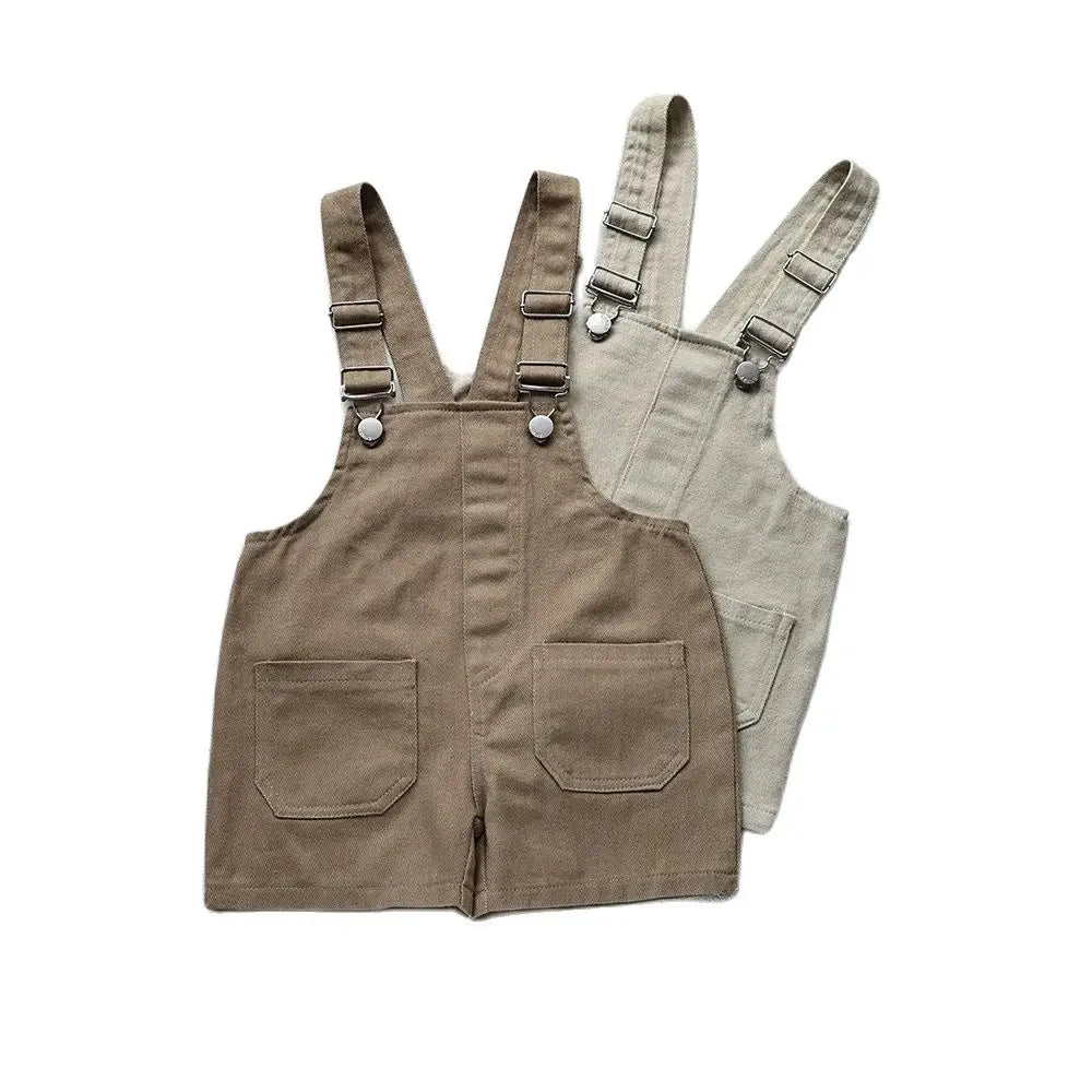 Herfst Nieuwe Effen Kinder Overall Denim Meisjes Jumpsuits Slip Jongens Jarretelbroek Outfits 1-5 Jaar Unisex