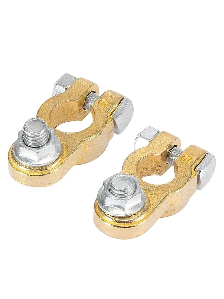 2Pcs Car Battery Terminal Wire Cable Clamp Top Quick Post Terminal Positive & Negative Electric Connector Clamps CP-0363-01