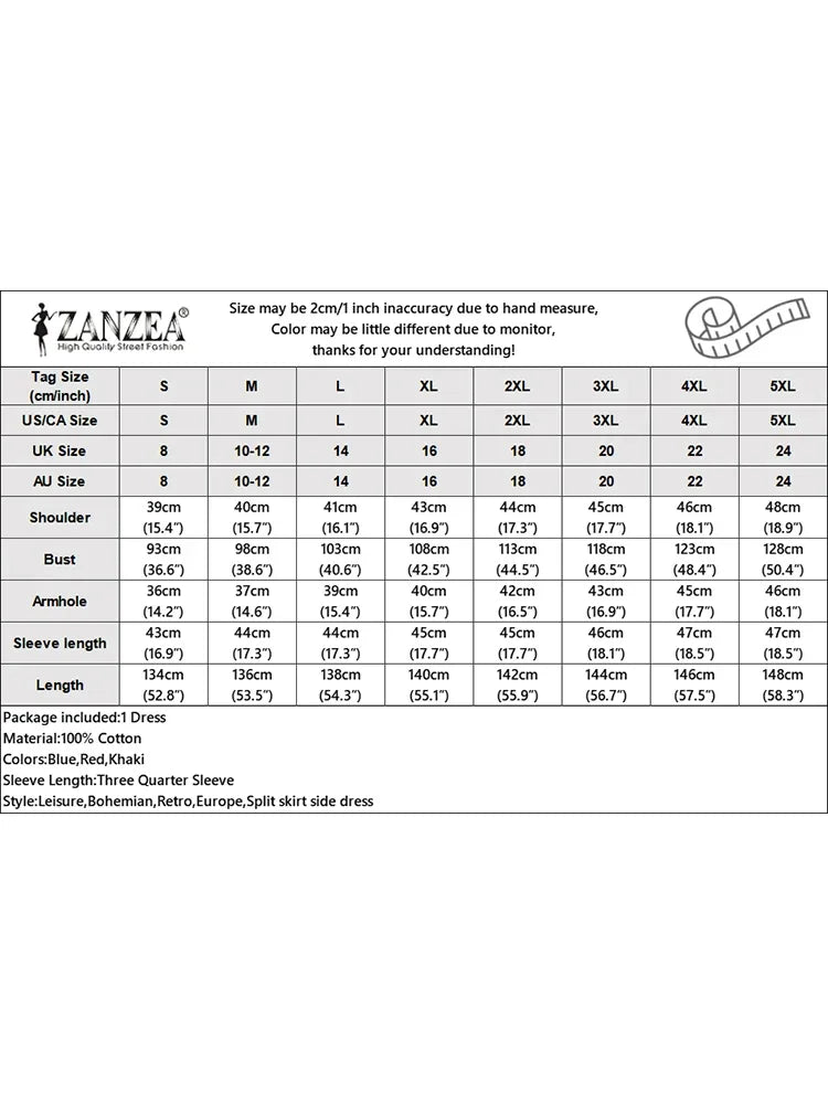 Women 3/4 Sleeve Long Dresses Autumn Fashion Lapel Neck Cotton Shirtdress Vintage Floral Print Maxi Shirt Dress