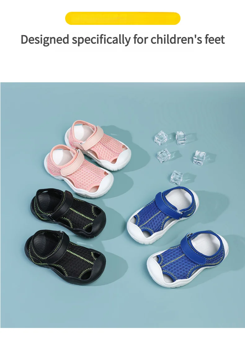 Ademende sportsandalen voor kinderen, jongens en meisjes, zomer, zachte zool, antislip, strandschoenen, gesloten neus, peuter, lichtgewicht, casual sandalen
