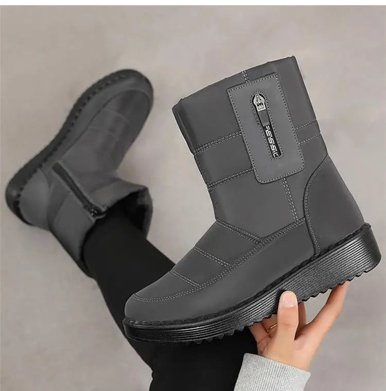 Boots Women Snow Plush Women's Boots Platform Women Shoes Casual Keep Warm Shoes Woman Flat Soft Winter Shoes Botas Mujer