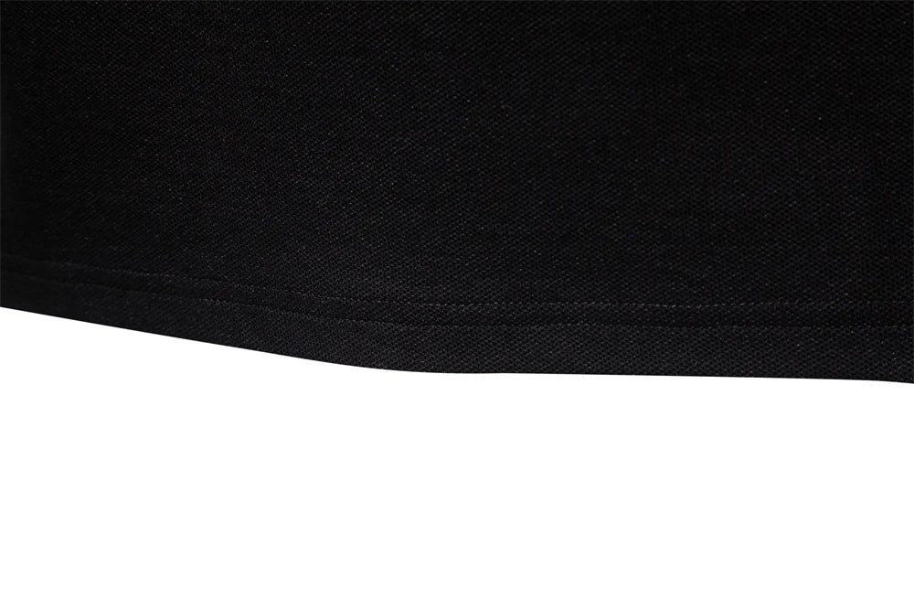 2025 Men's Business Casual Polo Shirt Solid Colour Long Sleeve Cotton Rich Blend Breathable Polos For Male