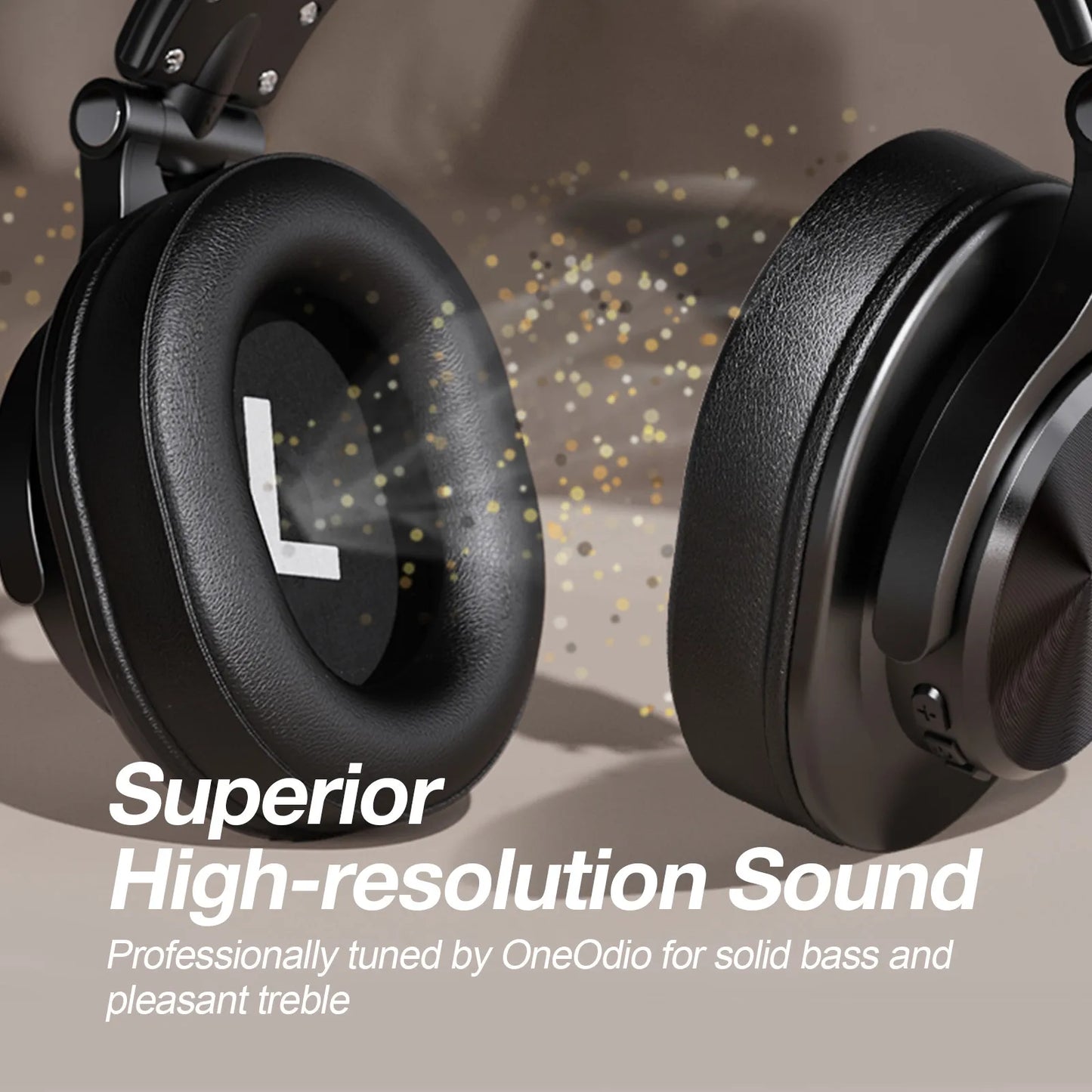 Oneodio Fusion A70 Wireless Bluetooth Headphones Bluetooth 5.2 Headphones Hi-Res Audio Over Ear 72H Playtime Professional Stud