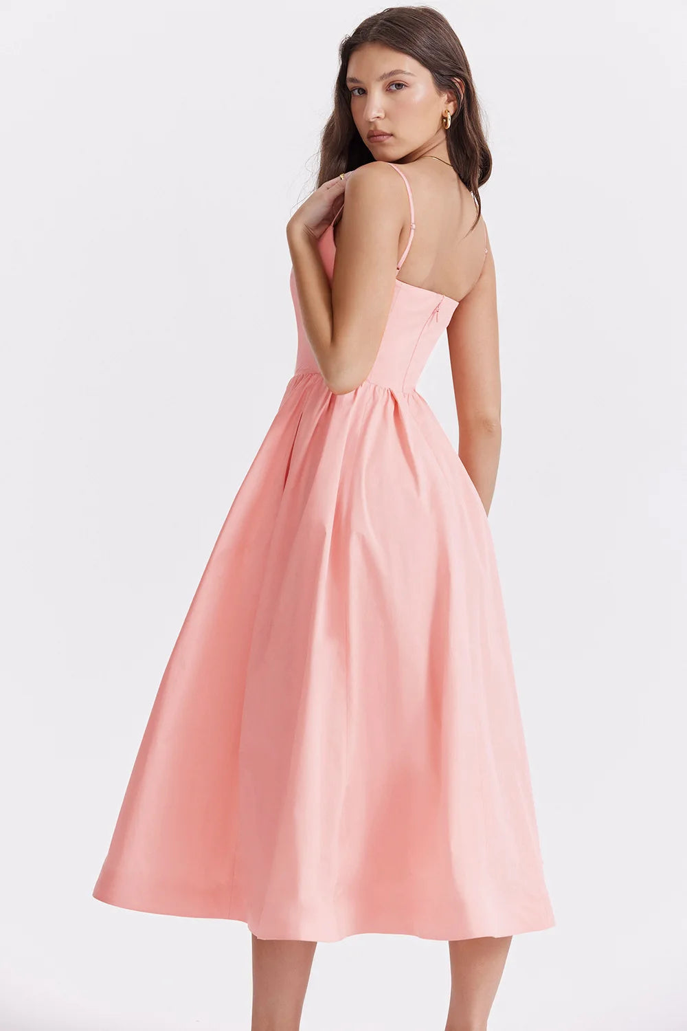 Chic Elegant Party Dresses for Women Solid Spaghetti Strap Sleeveless Long Dress Holiday Beach Sundress Robe Femme Été