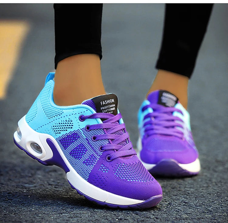 Fashion Women Sneakers Lace Up Women's Sneakers Plus Size Platform Shoes Soft Breathable Zapatillas Mujer Female Footwear