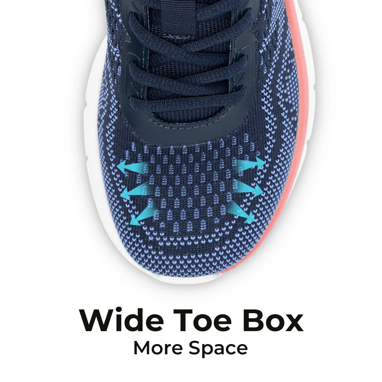 Women's Shoes Wide Width Walking Casual Shoes Thick Sole Lightweight Sneakers for Swollen Feet Relieve Toe Pain