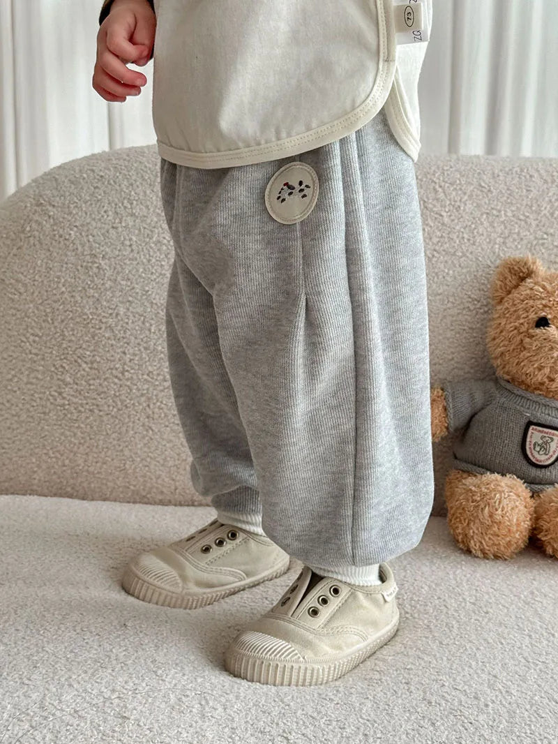 New Autumn Boys Girls Dog Baseball Uniform Cartoon Embroidered Pattern Kids Coat Fashion Children Clothes Pants 9M-5T Unisex