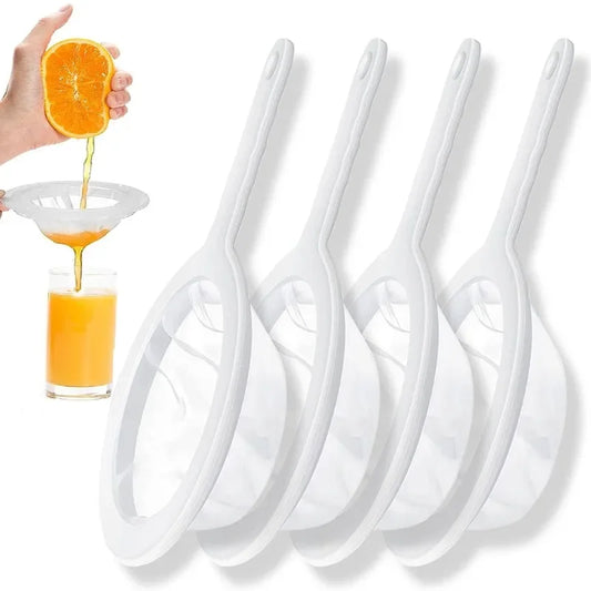 Kitchen Juice Sifter Reusable Nylon Fine Colander Mesh Sieve Strainer with Handle for Tea Soymilk Coffee Home Food Filter Tools