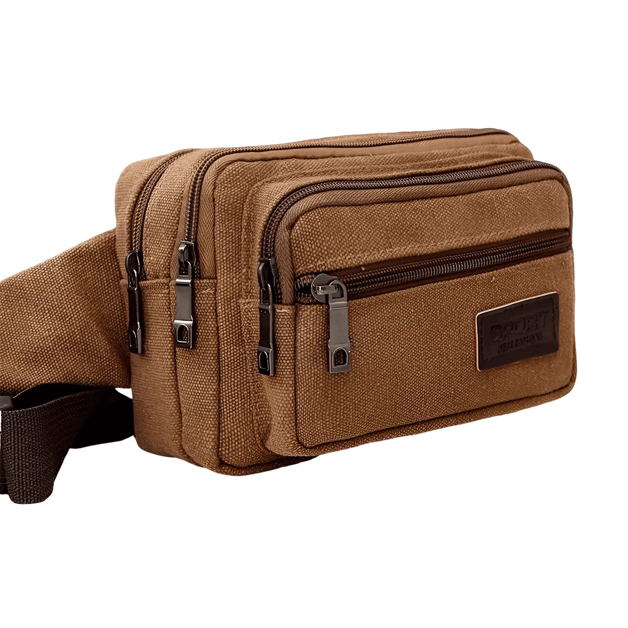 Men’s Canvas Waist Bag – Multifunction Fanny Pack Belt Bag for Travel, Outdoor Sports & Everyday Use