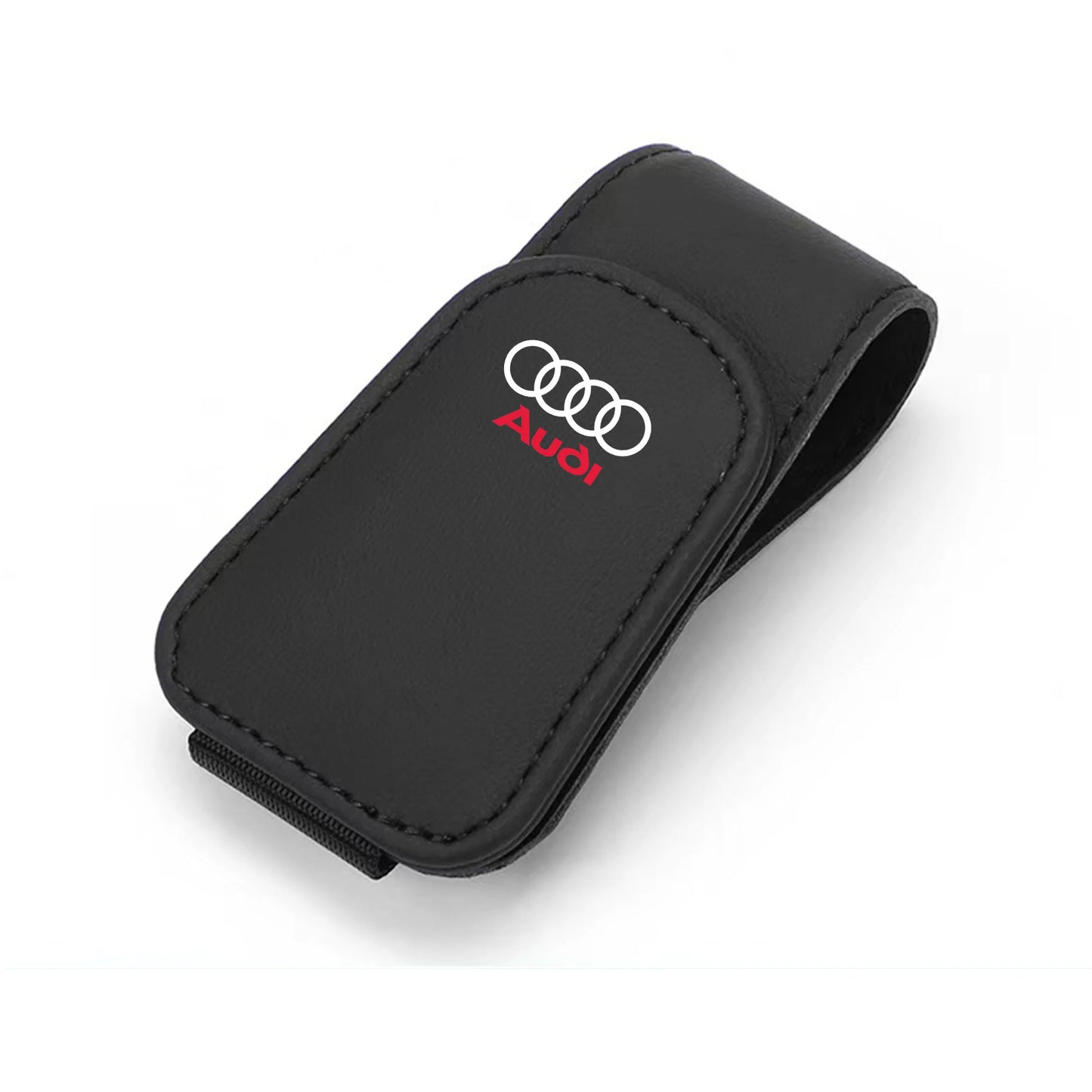 Car Leathers Glasses Clip Sun Visor Sunglasses Card Box For Audi Quattro Sline A3 A4 A6 A5 Q5 A1 Q7 Q3 Q2 Q8 A7 A8 TT S1 SQ5