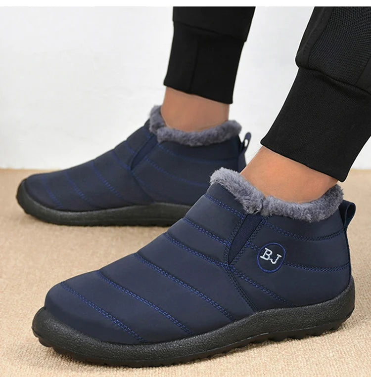 Unisex Snow Warm Boots  Slip-On Winter Shoes Fashion Shoes Waterproof Ankle Work Boots For Men & Women