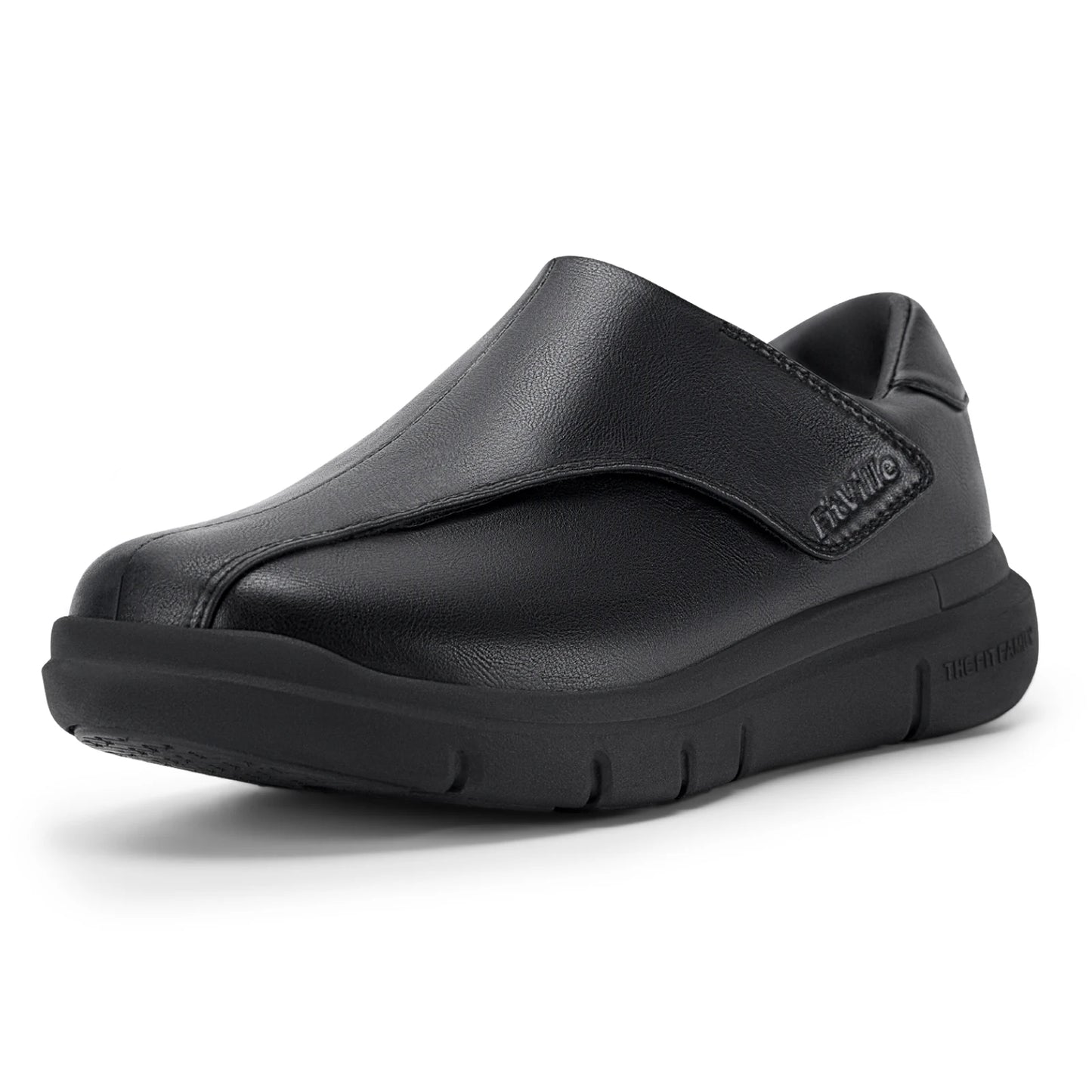 Men's Leather Shoes Diabetic Shoes Casual Oxford Shoes Adjustable Lightweight Formal Business Shoes for Swollen Feet