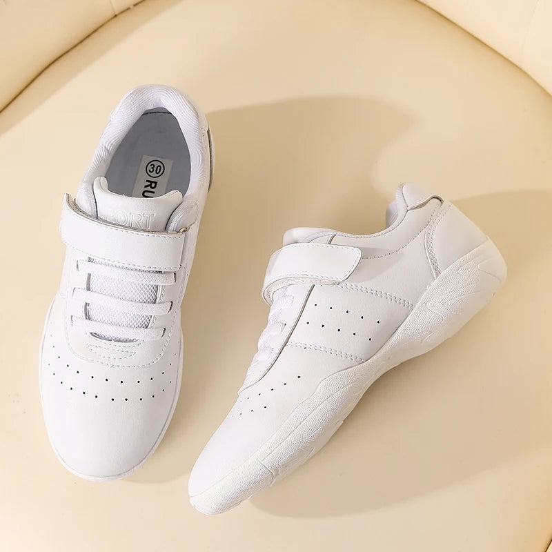 Youth Cheerleading Shoes Girls White Dance Shoes Women Sneakers Training Tennis Kids Competitive Aerobics Shoes