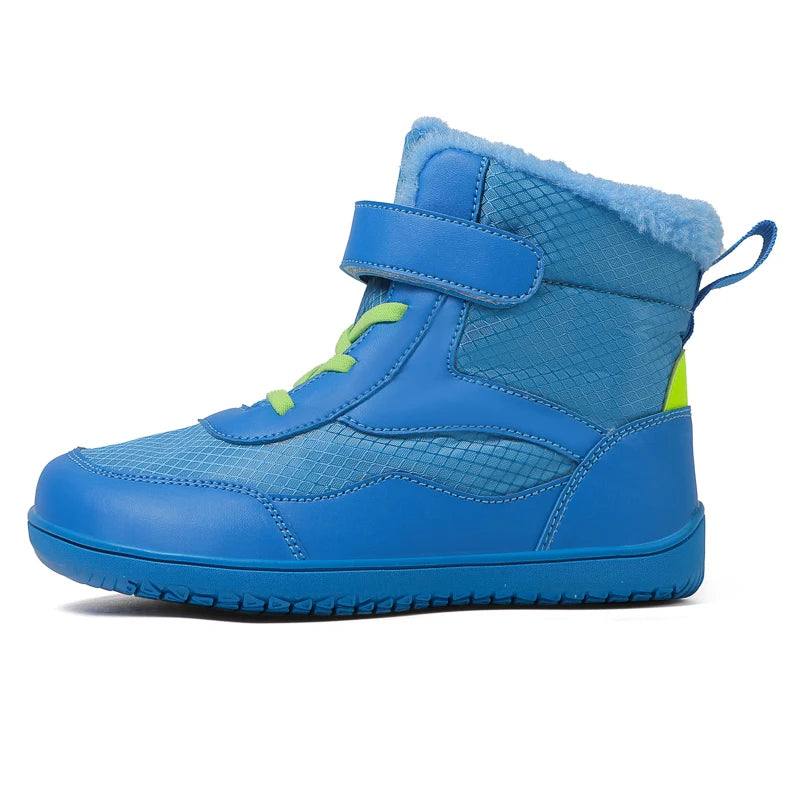 Kinderen brede neus blotevoeten sneeuwlaarzen comfortabele warme stijlvolle winter minimalistische sneakers voor jongens en meisjes, perfect voor peuters tot grote kinderen