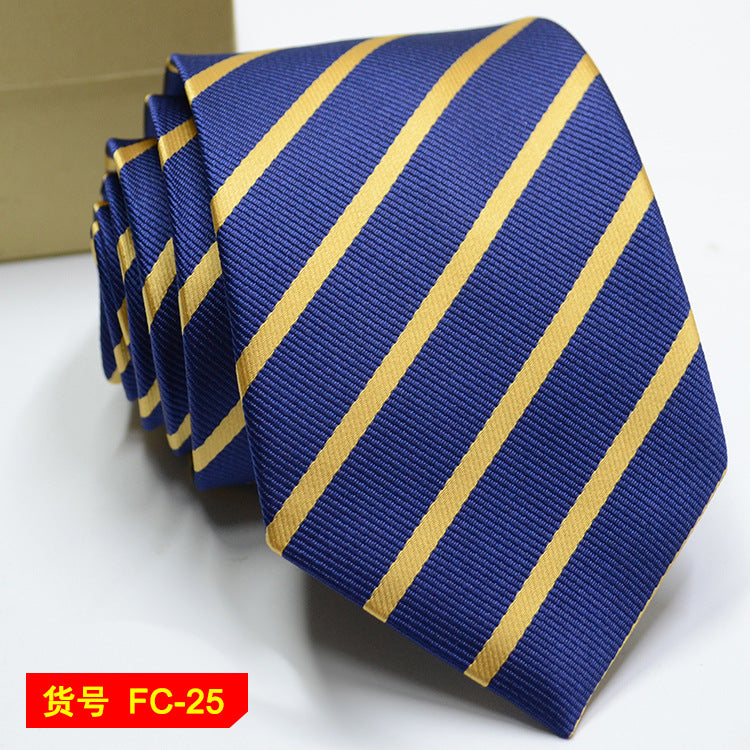 Men's Solid Color Stripe Floral Jacquard Necktie 7-8cm Width Fashionable Daily Wear Cravat for Wedding Party Gift