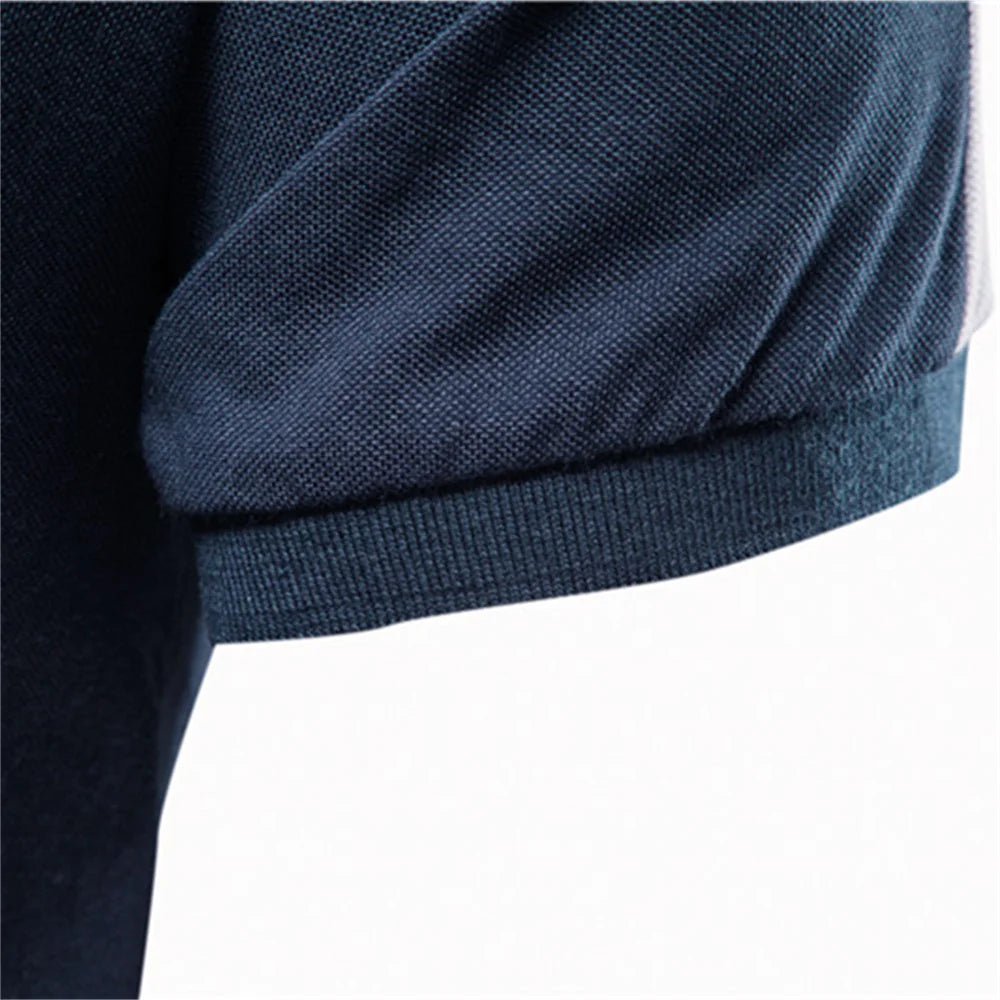 Men's Cotton Polos Giraffe Embroidery Short Sleeve Polo Shirts for Men High Quality Brand Design Polos Men Clothing