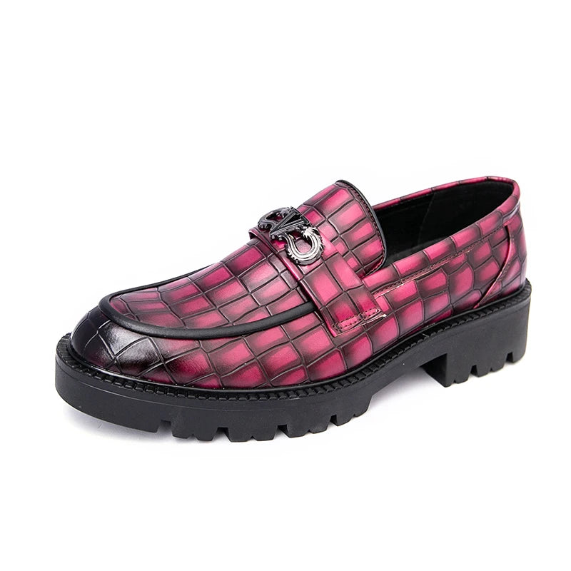 Men Height Increasing Casual Loafers Thick Bottom Male Dress Formal Shoes Slip-on Adult Leisure Loafers