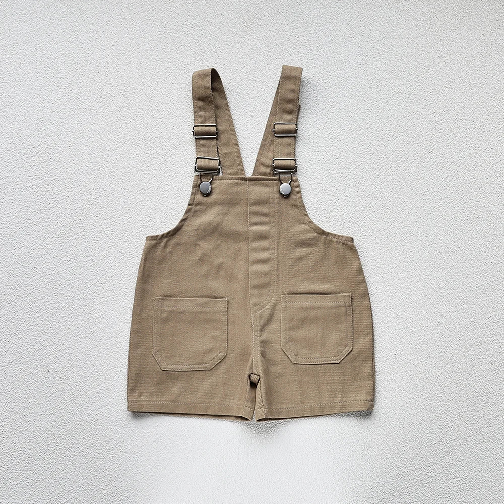 Herfst Nieuwe Effen Kinder Overall Denim Meisjes Jumpsuits Slip Jongens Jarretelbroek Outfits 1-5 Jaar Unisex