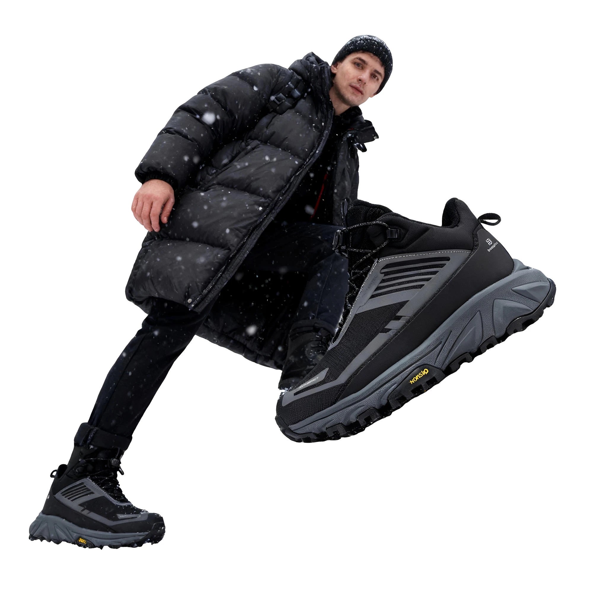 Men's Warm Hiking Shoes For Lightweight Walking - Suitable For Outdoor With Waterproof & Non-Slip Feature