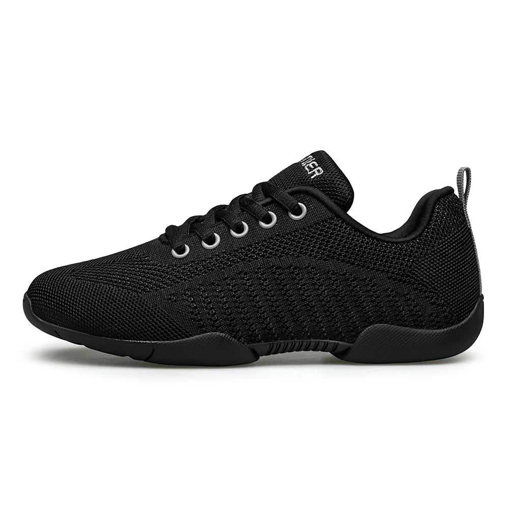 Girls Black Cheer Shoes Trainers Breathable Kids Training Dance Shoes Lightweight Youth Cheer Competition Sneakers