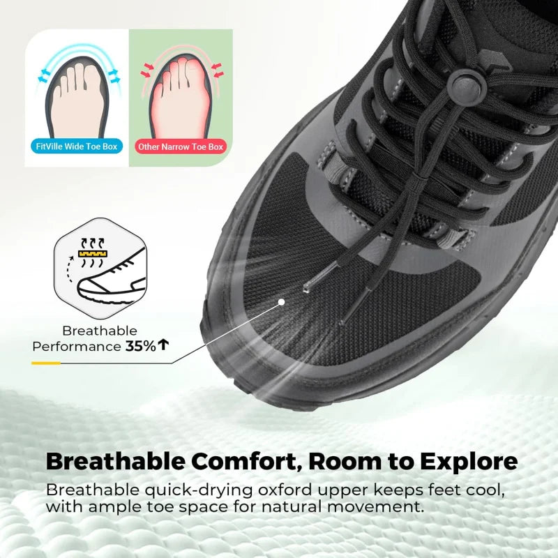 Men's Extra Wide Walking Training Shoes Hiking Shoes Lightweight Casual Non-Slip Sports Shoes For Mountaineering