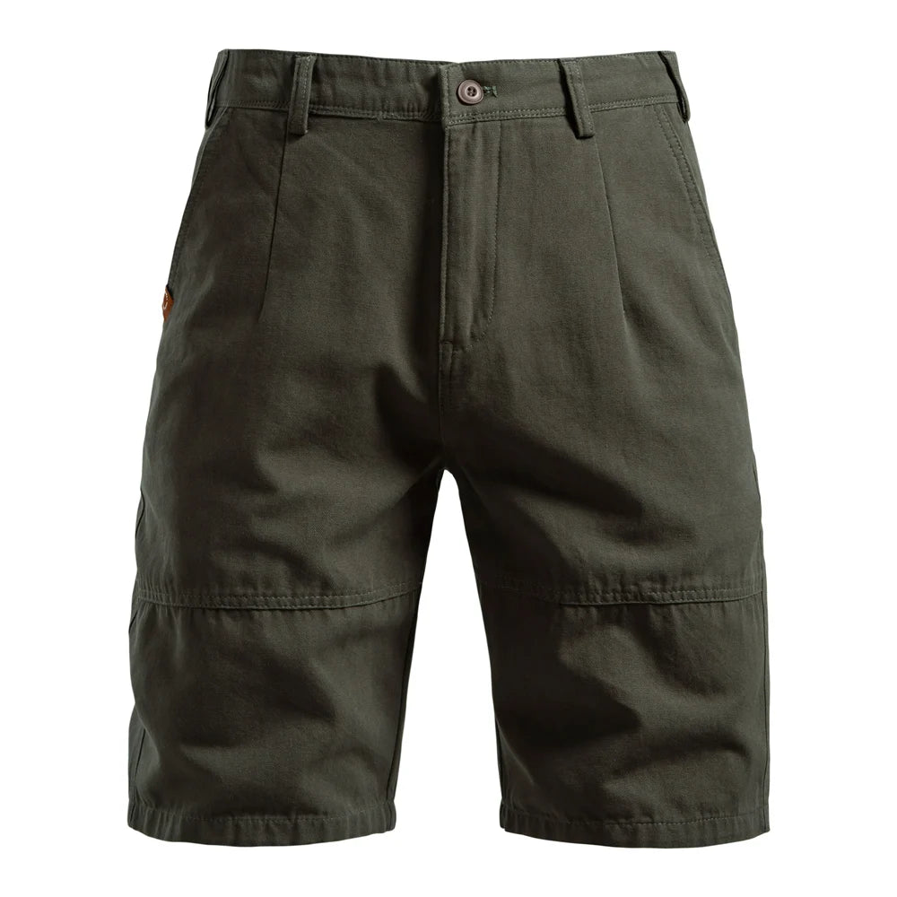 2025 Men's 5-Inch Casual Shorts 100% Cotton Solid Elastic Waist Summer Comfy Beach Business Social Multi Colours