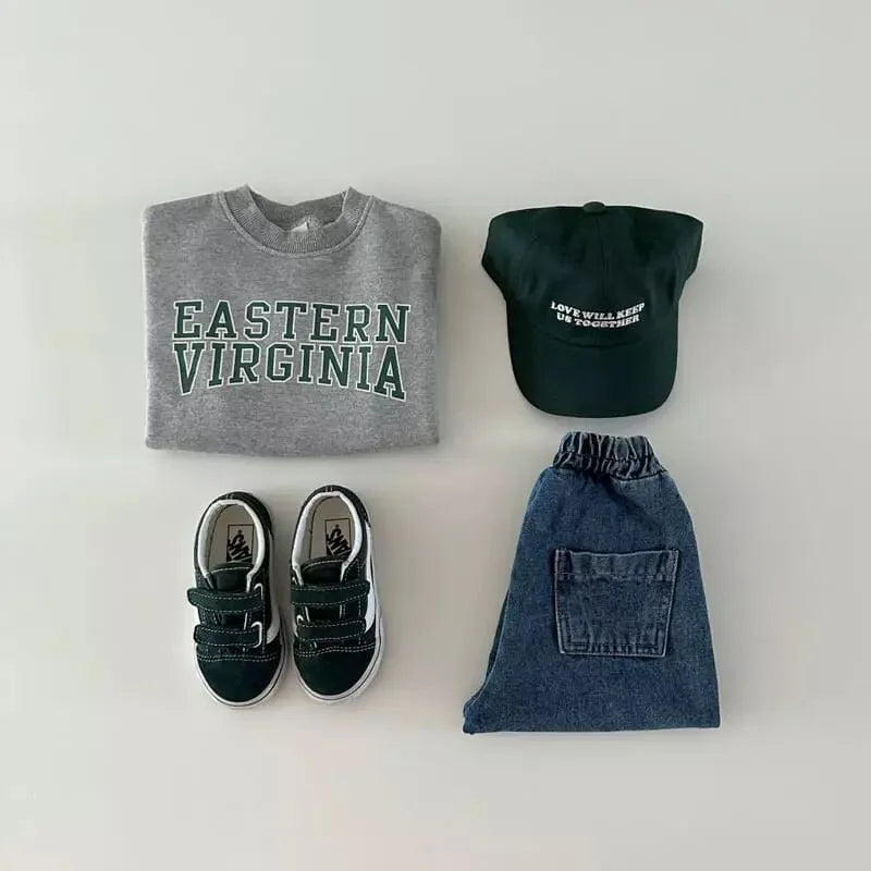 Spring Kids Trousers Korean Style Girls Boys Jeans Skinny Base Denim Trousers 4-12Y Unisex