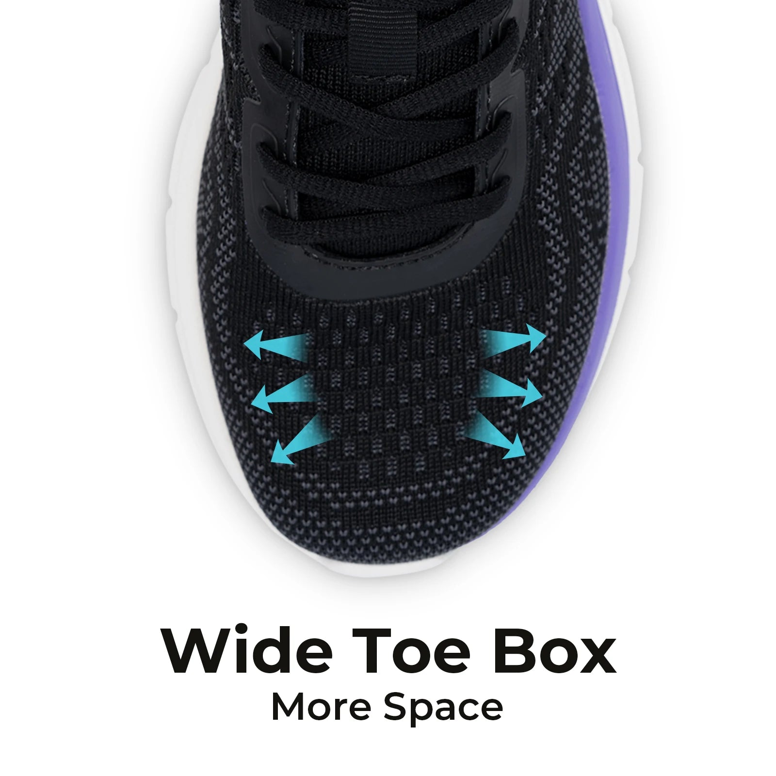 Women's Shoes Wide Width Walking Casual Shoes Thick Sole Lightweight Sneakers for Swollen Feet Relieve Toe Pain