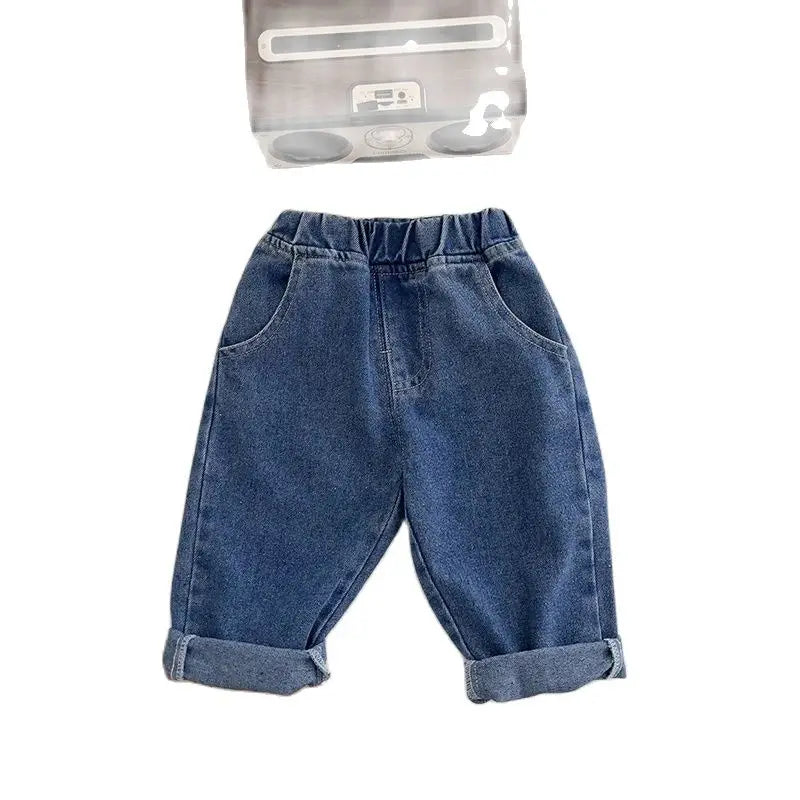 Baby Pants Solid Kids Jeans Casual Boys Denim Pants Soft Girls Fashion Trousers For Children 9M-5T Unisex