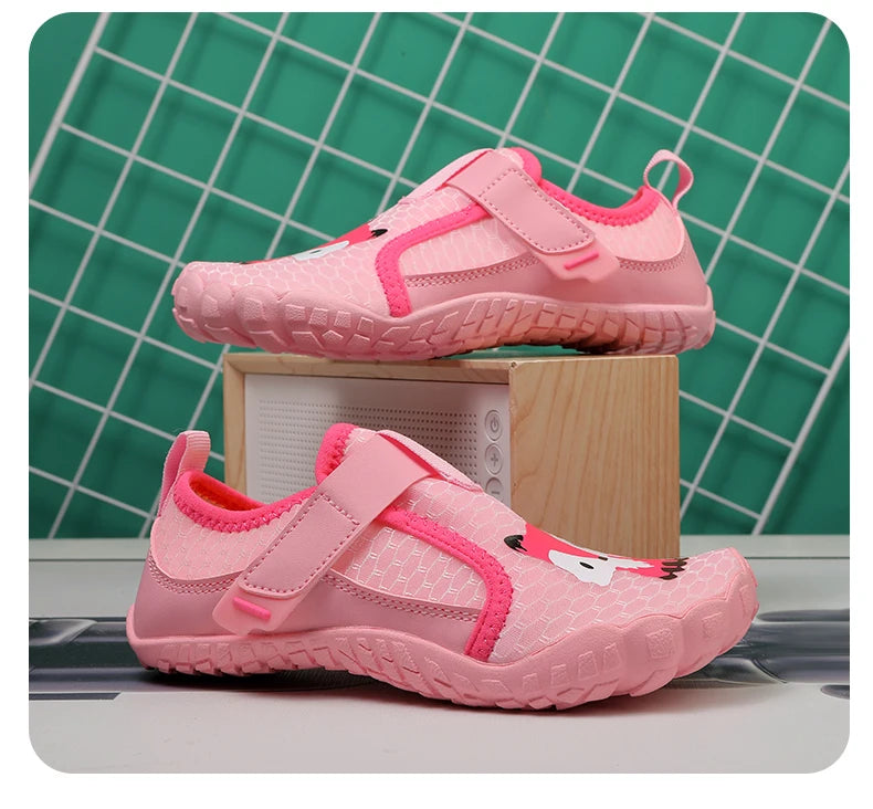 Kids Wide Toe Beach Shoes Lightweight Breathable Non Slip Rubber Sole with Durable Construction for Long Lasting Use