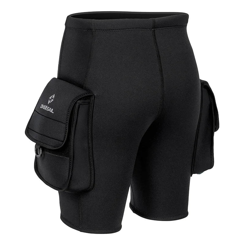 Men’s 3MM Neoprene Wetsuit Shorts – Thermal Diving & Surfing Shorts with Pocket for Swimming, Snorkeling & Water Sports