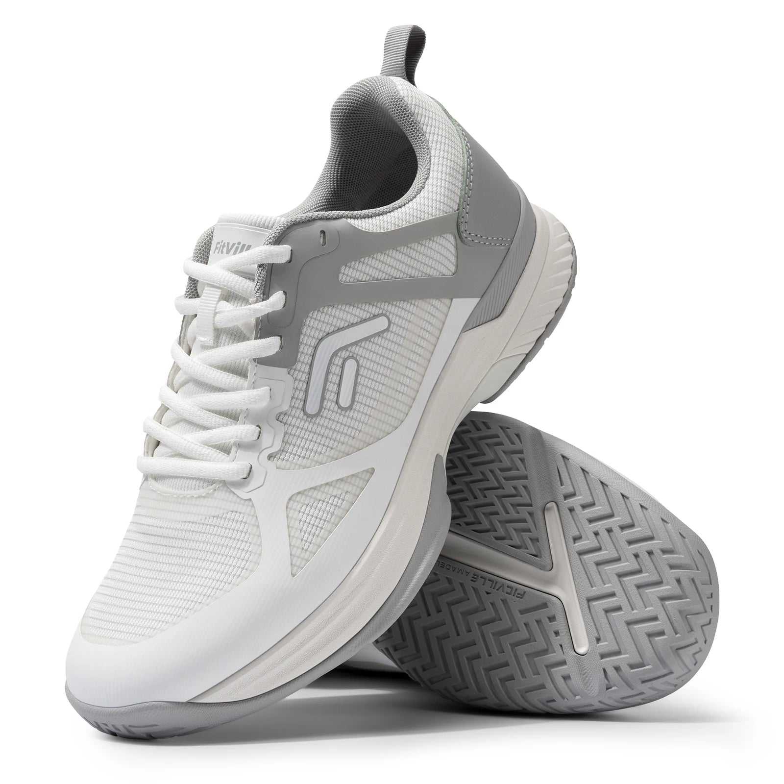 Men's Wide Pickleball And Full Court Tennis Sneakers with Arch Support - Lightweight Non-Slip Sports Shoe